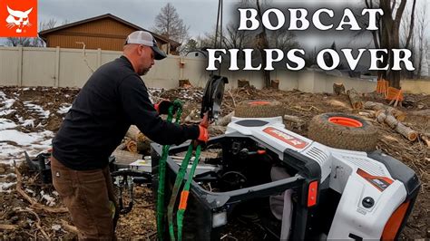 back flip skid steer|bobcat skid steer flip over.